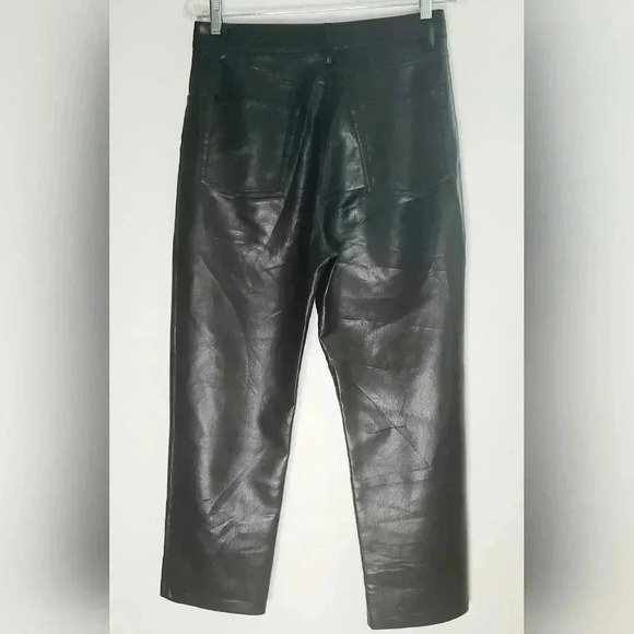 Wilfred Aritzia Malina Vegan Black Stretchy Staight Leg Pant SZ 10 Fits 8 - Picture 6 of 12